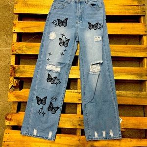 SHEIN distressed Jeans
